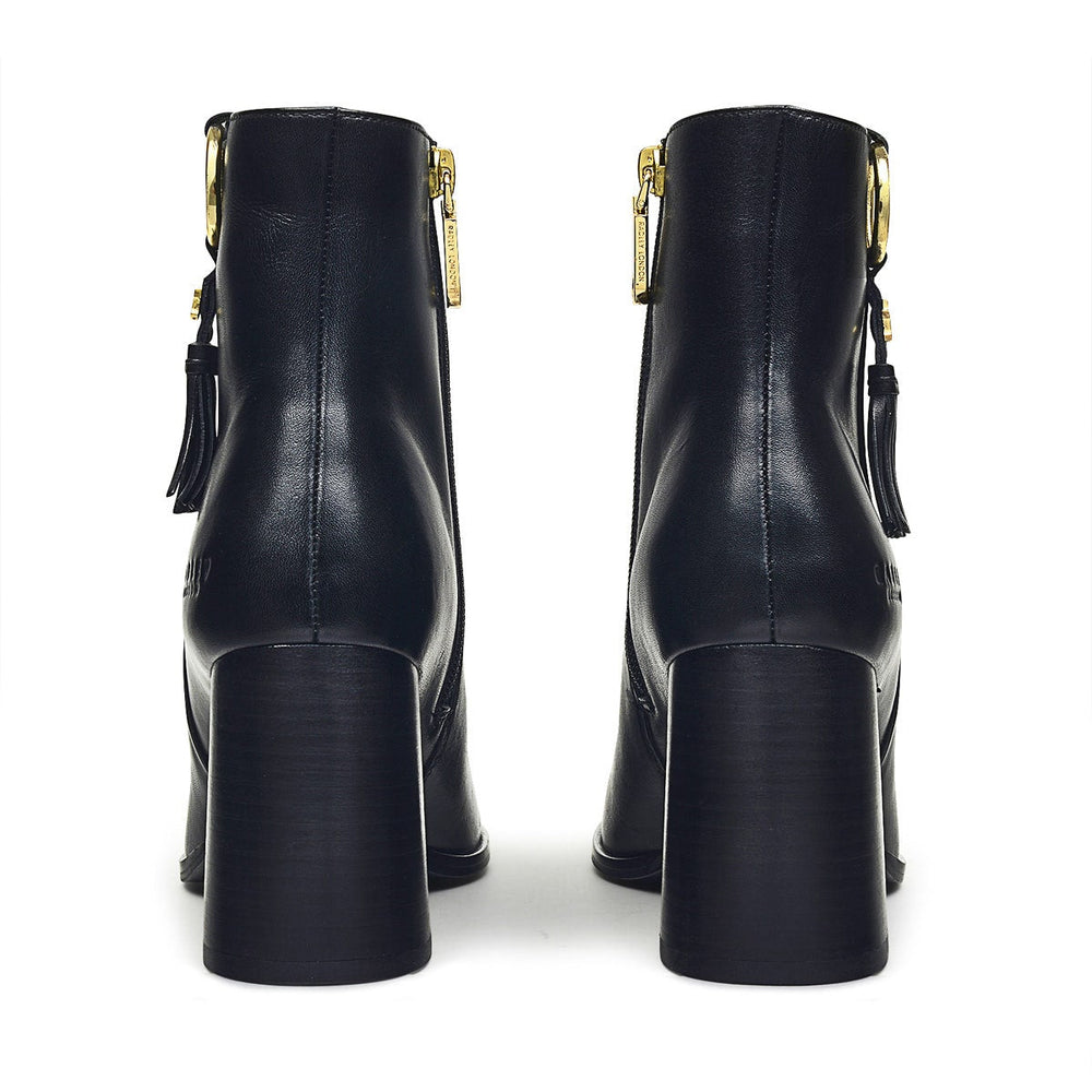 Bruton Place UK 3 / EUR 36 Leather Smart Tassle Boot in Black  -  Q7154001A