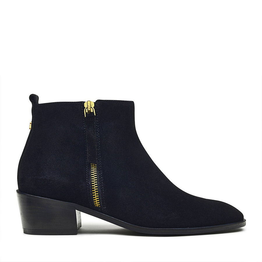 SLOANE GARDENS CASUAL OUTSIDE ZIP BOOTIE BLACK