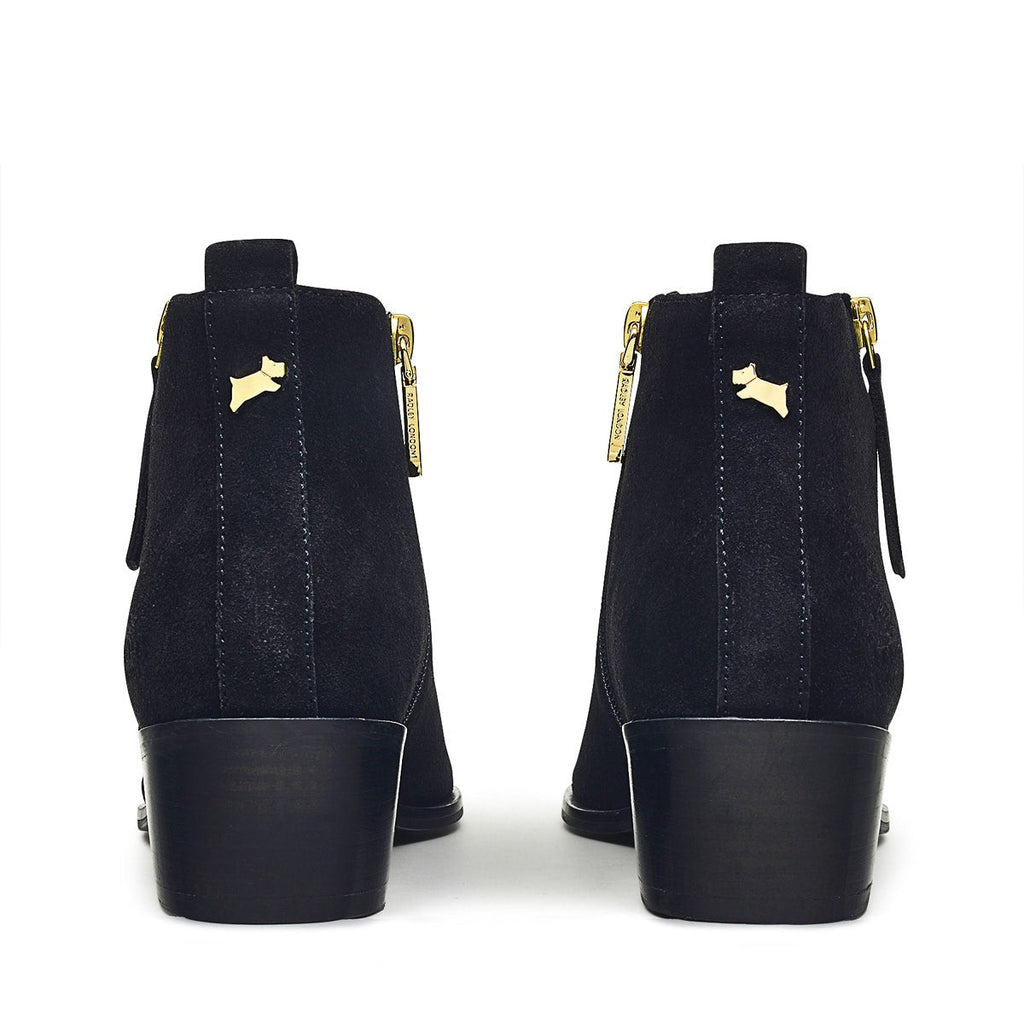 SLOANE GARDENS CASUAL OUTSIDE ZIP BOOTIE BLACK