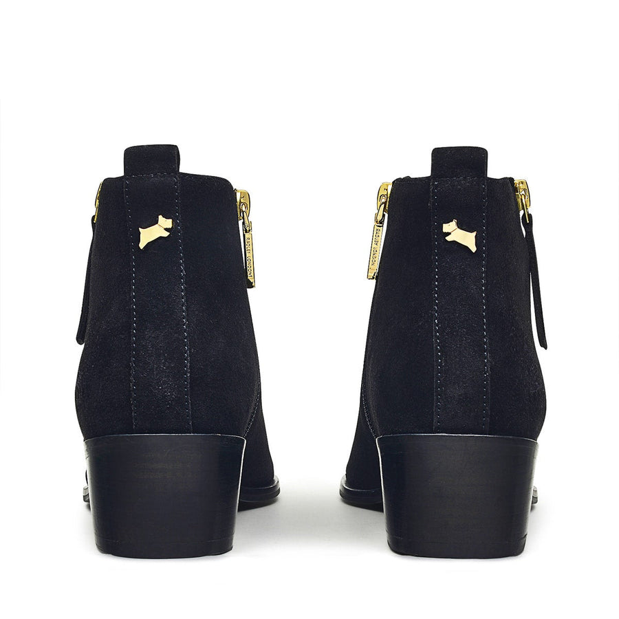 SLOANE GARDENS CASUAL OUTSIDE ZIP BOOTIE BLACK