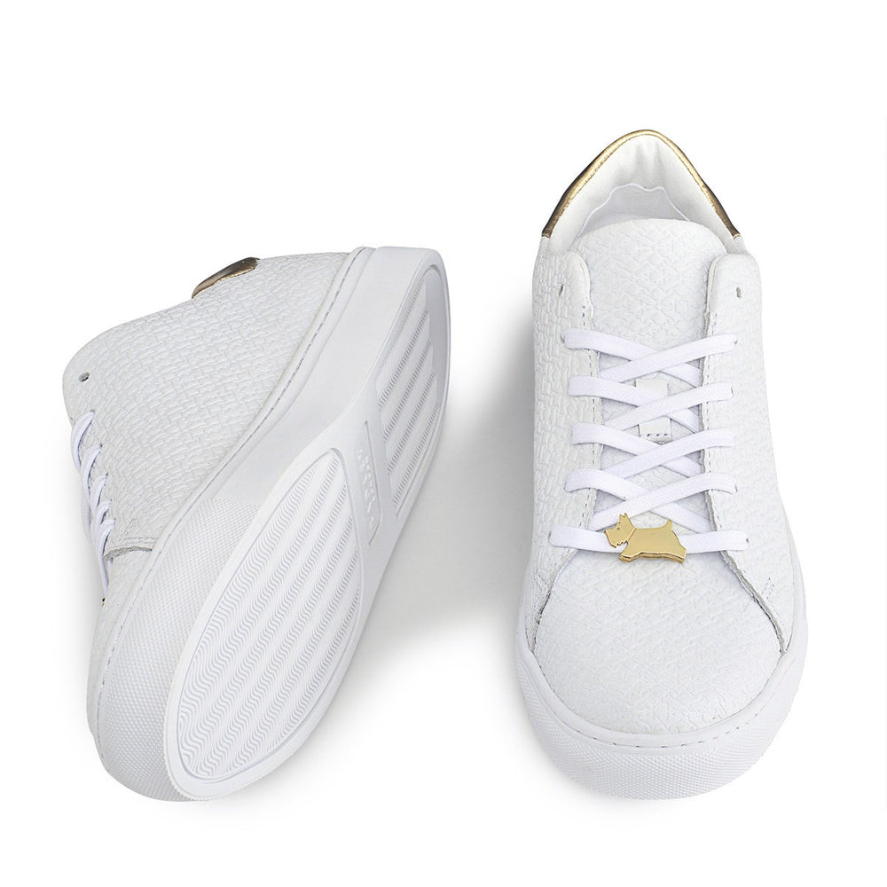 MALTON HEIRLOOM EMBOSS TRAINER WHITE
