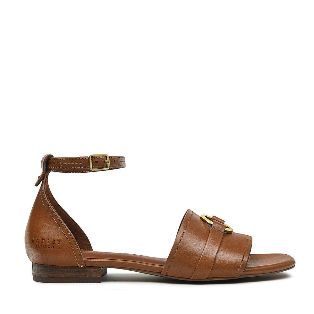 CARADOC CRESCENT CIRCULAR STRAP SANDAL TAN