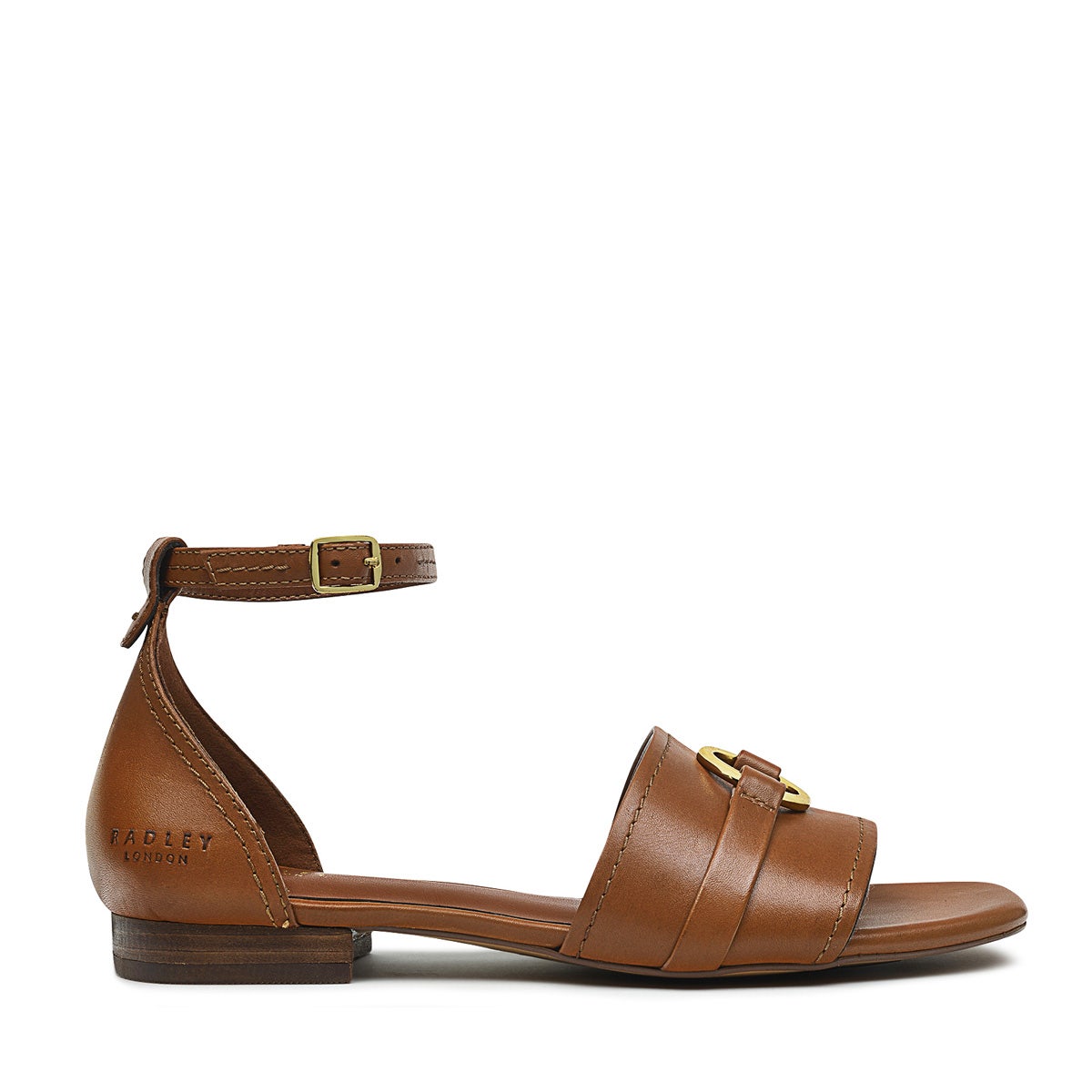 CARADOC CRESCENT CIRCULAR STRAP SANDAL TAN