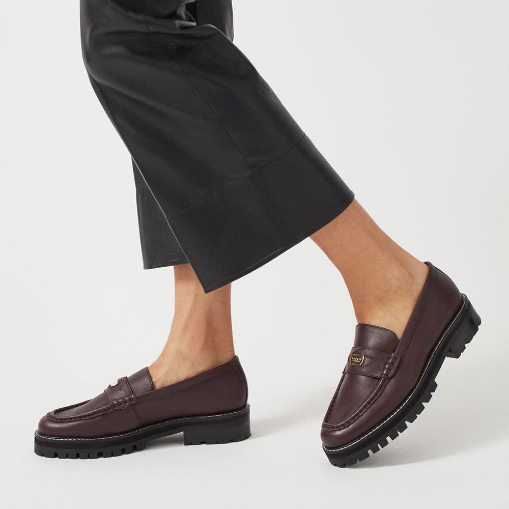 THISTLE GROVE CHUNKY PENNY LOAFER DARK CHERRY