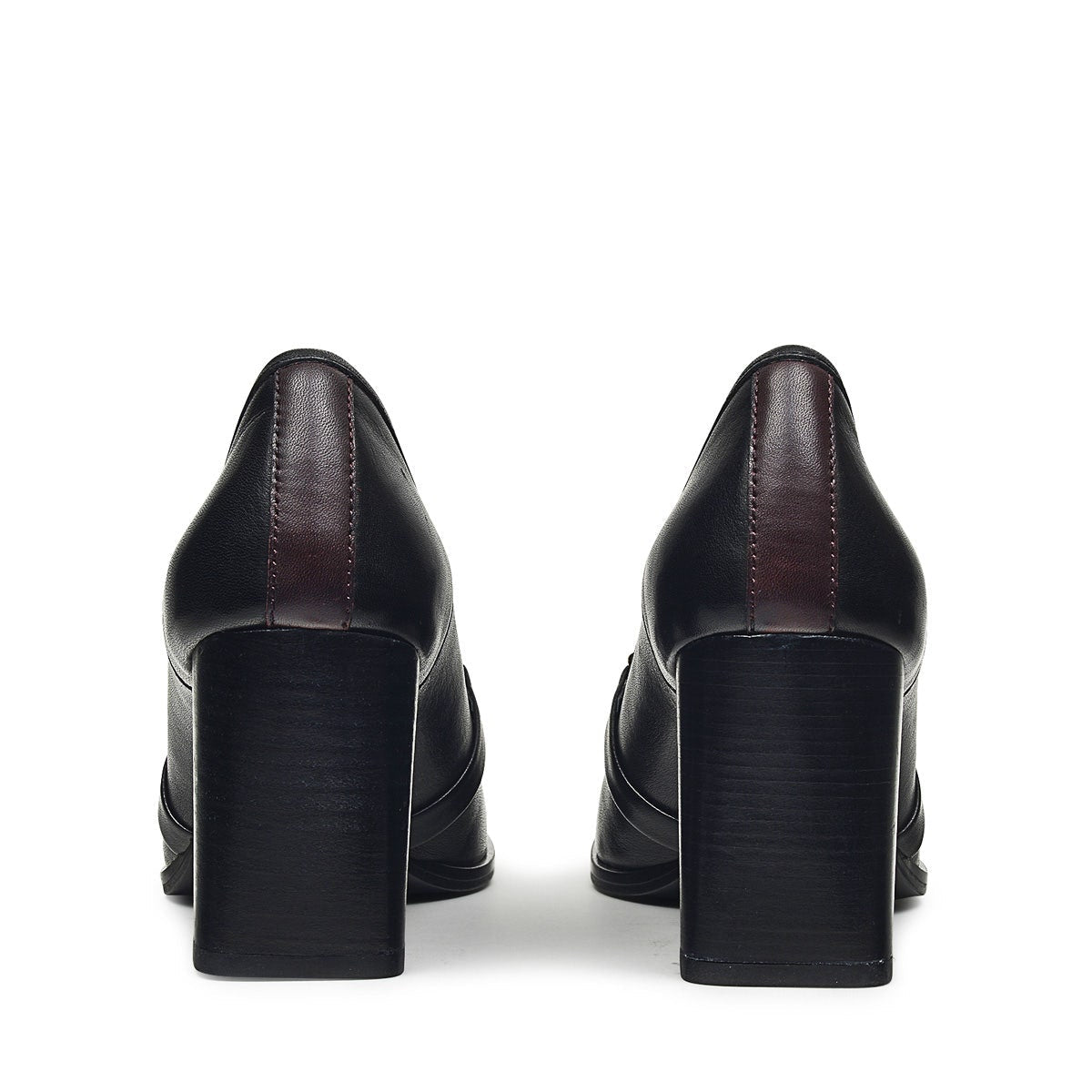 CAVENDISH MEWS CHUNKY CHAIN HEELED LOAFER BLACK