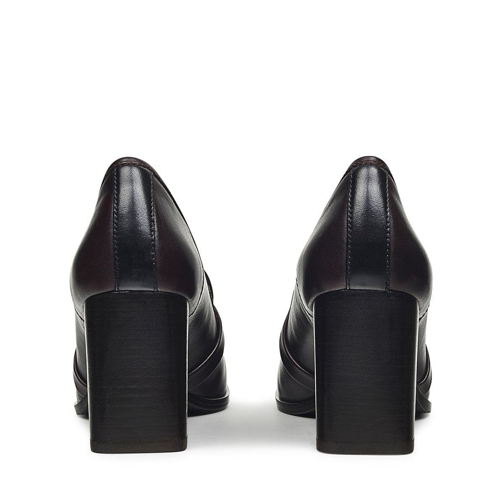 CAVENDISH MEWS CHUNKY CHAIN HEELED LOAFER DARK CHERRY