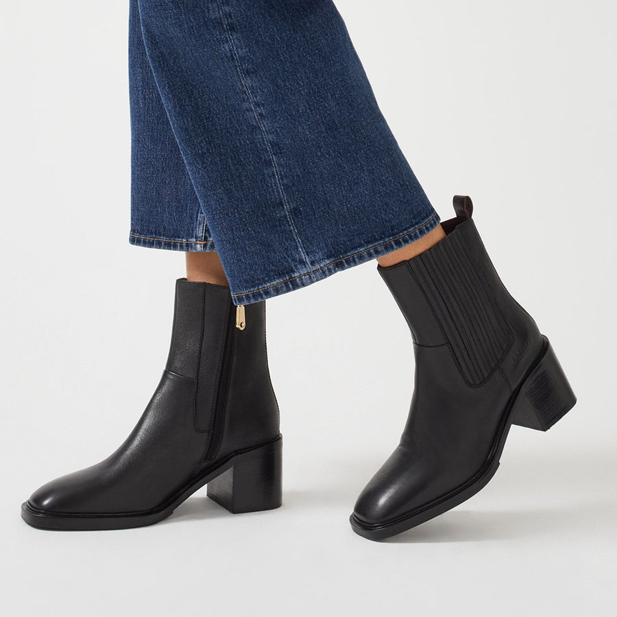 GROVE TERRACE BLOCK HEEL CHELSEA BLACK