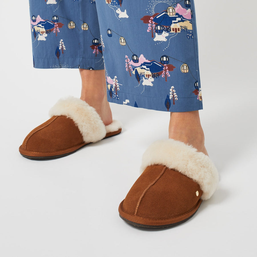 CHELSEA CREEK 2.0 SHEARLING MULE TAN