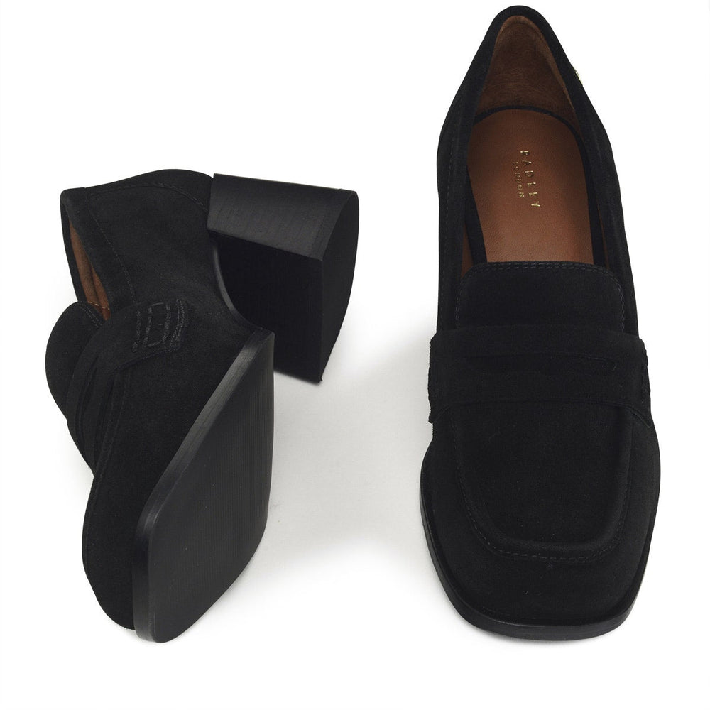 THISTLE ROW MIDI HEEL LOAFER BLACK