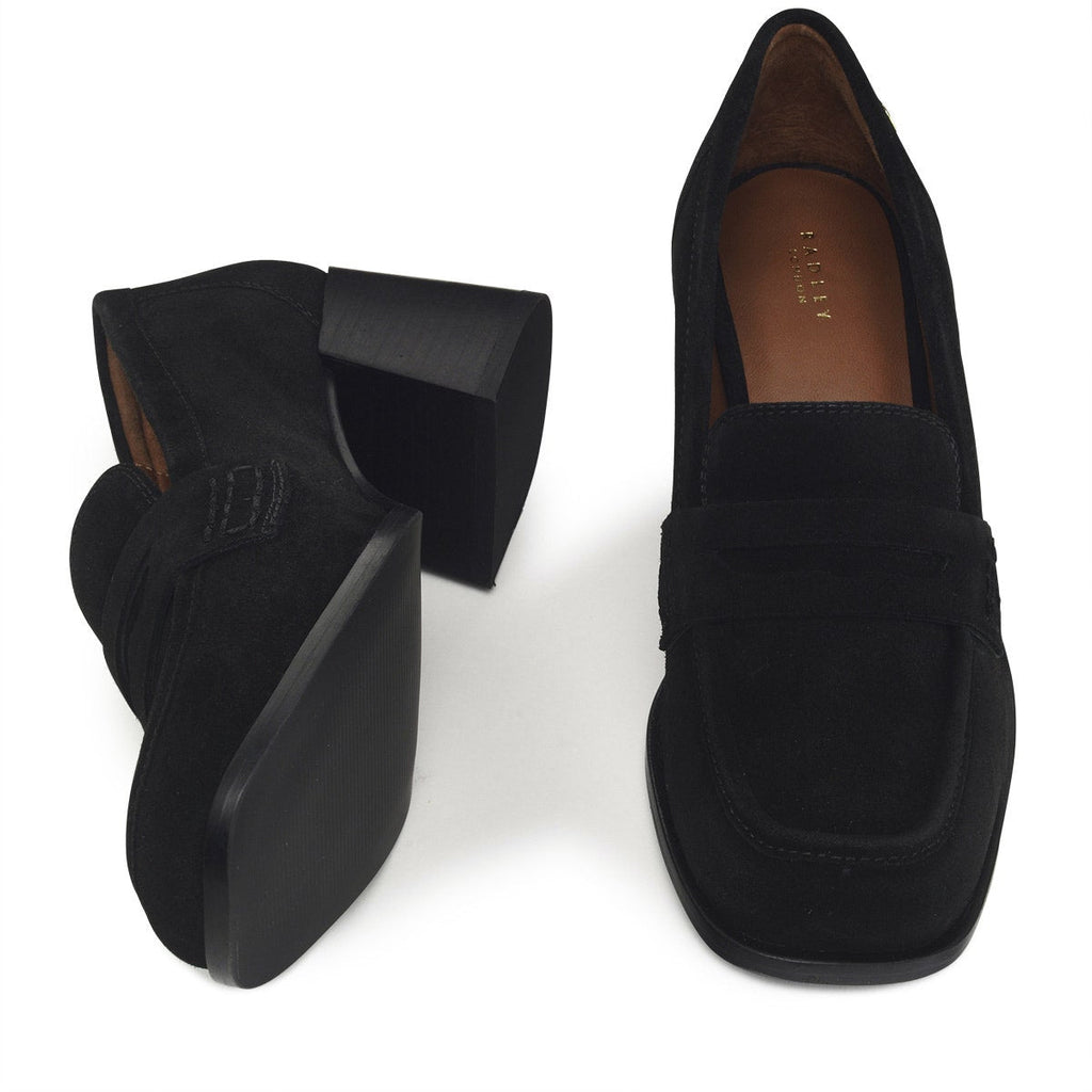 THISTLE ROW MIDI HEEL LOAFER BLACK