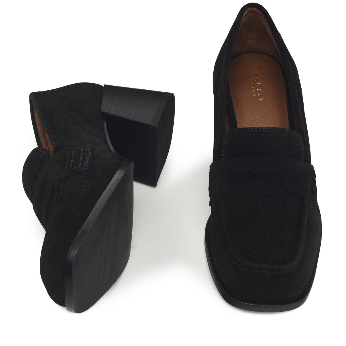 THISTLE ROW MIDI HEEL LOAFER BLACK