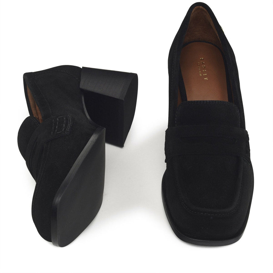 THISTLE ROW MIDI HEEL LOAFER BLACK