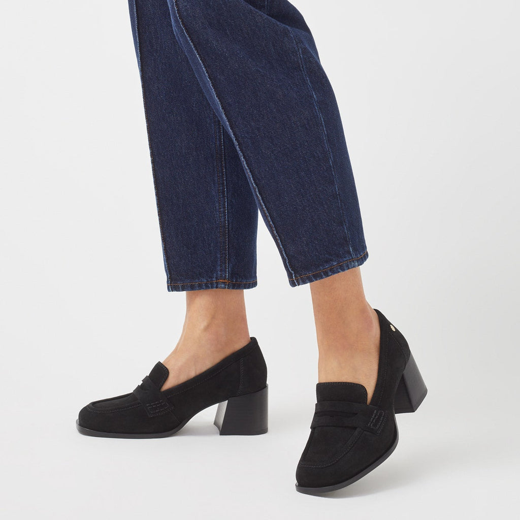 THISTLE ROW MIDI HEEL LOAFER BLACK