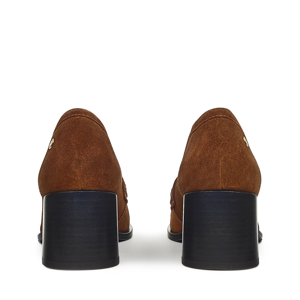 THISTLE ROW MIDI HEEL LOAFER TAN