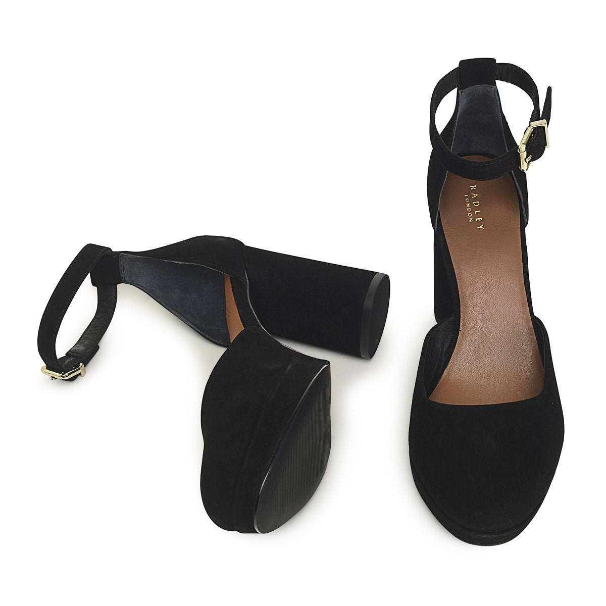 ARCHER CRESCENT 2-PART PLATFORM HEEL BLACK