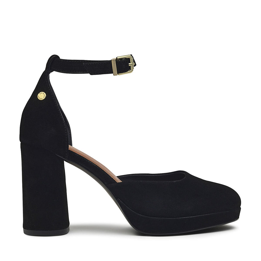 ARCHER CRESCENT 2-PART PLATFORM HEEL BLACK