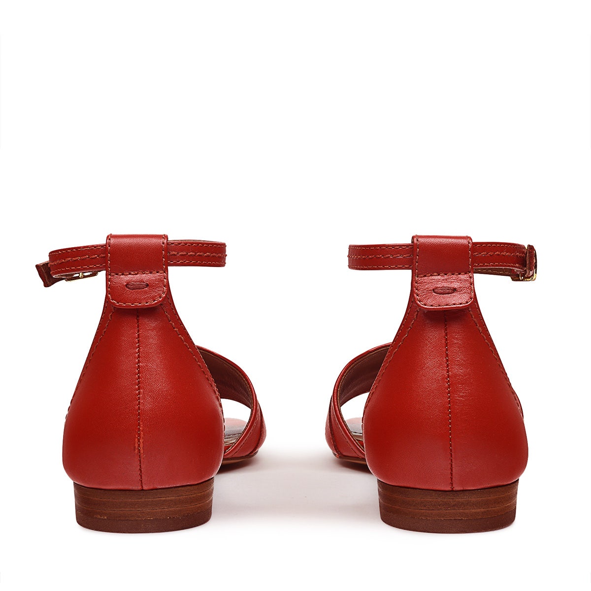 LINDEN CRESCENT STIRRUP STRAP SANDAL FIRE RED