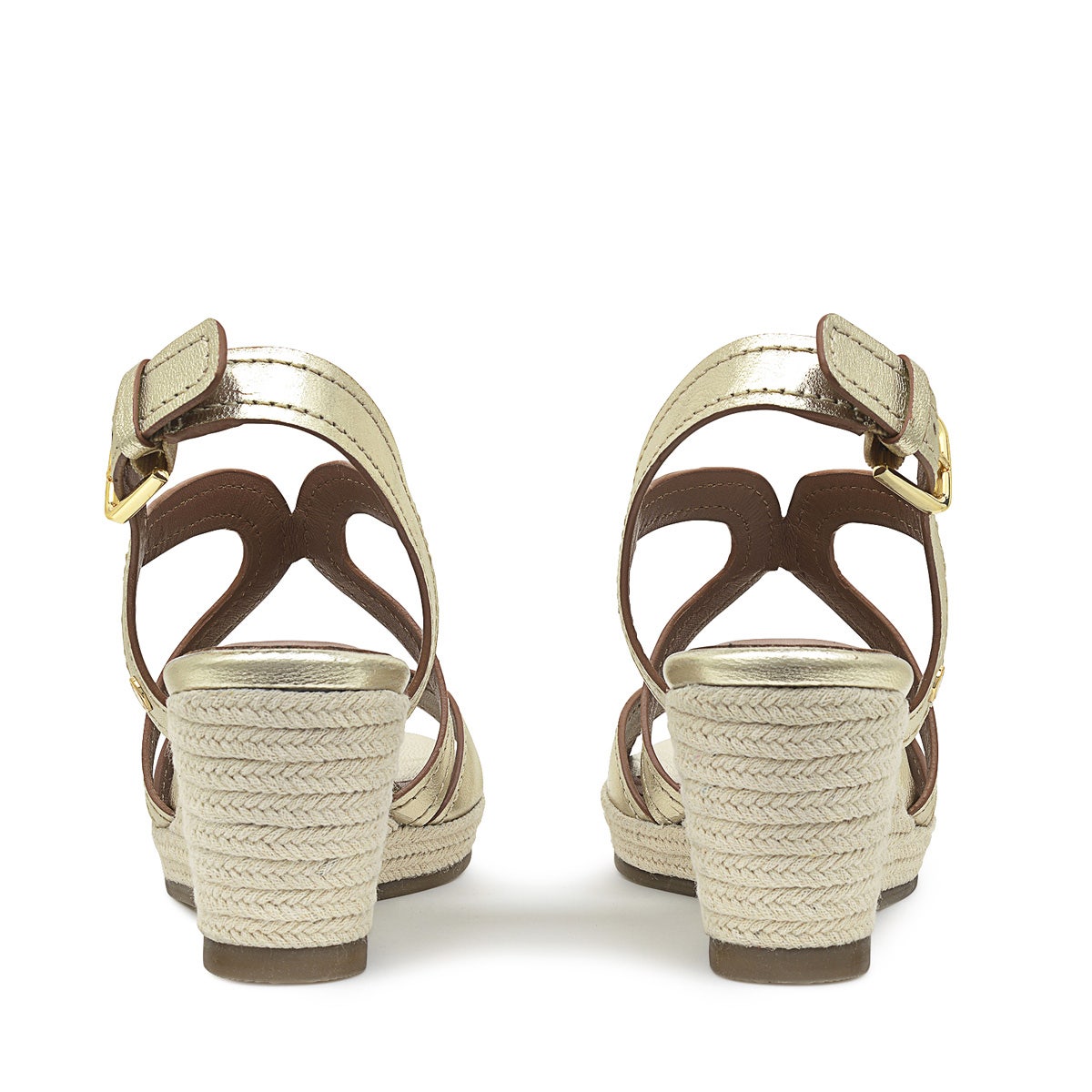 FLORENCE CLOSE - MET WISHBONE MIDI WEDGE SOFT GOLD