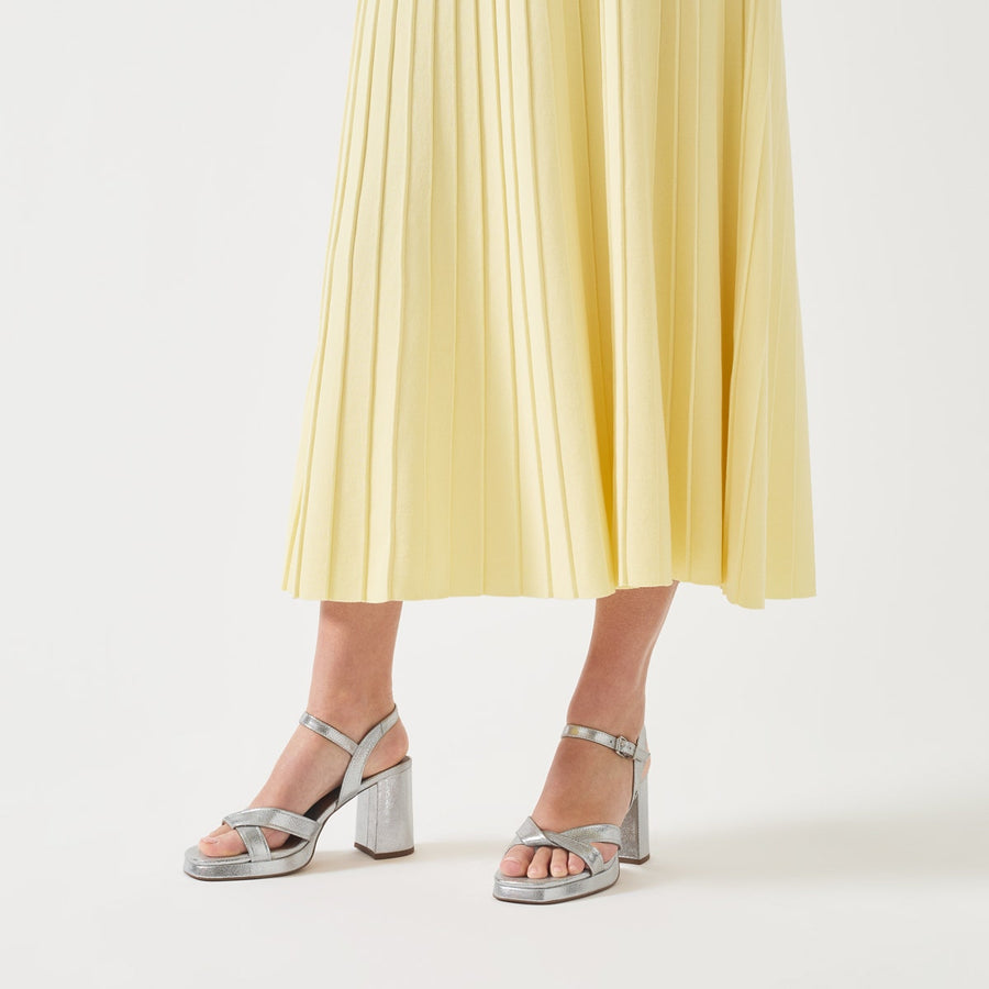 ARCHER STREET - META CROSSOVER PLATFORM HEEL SILVER