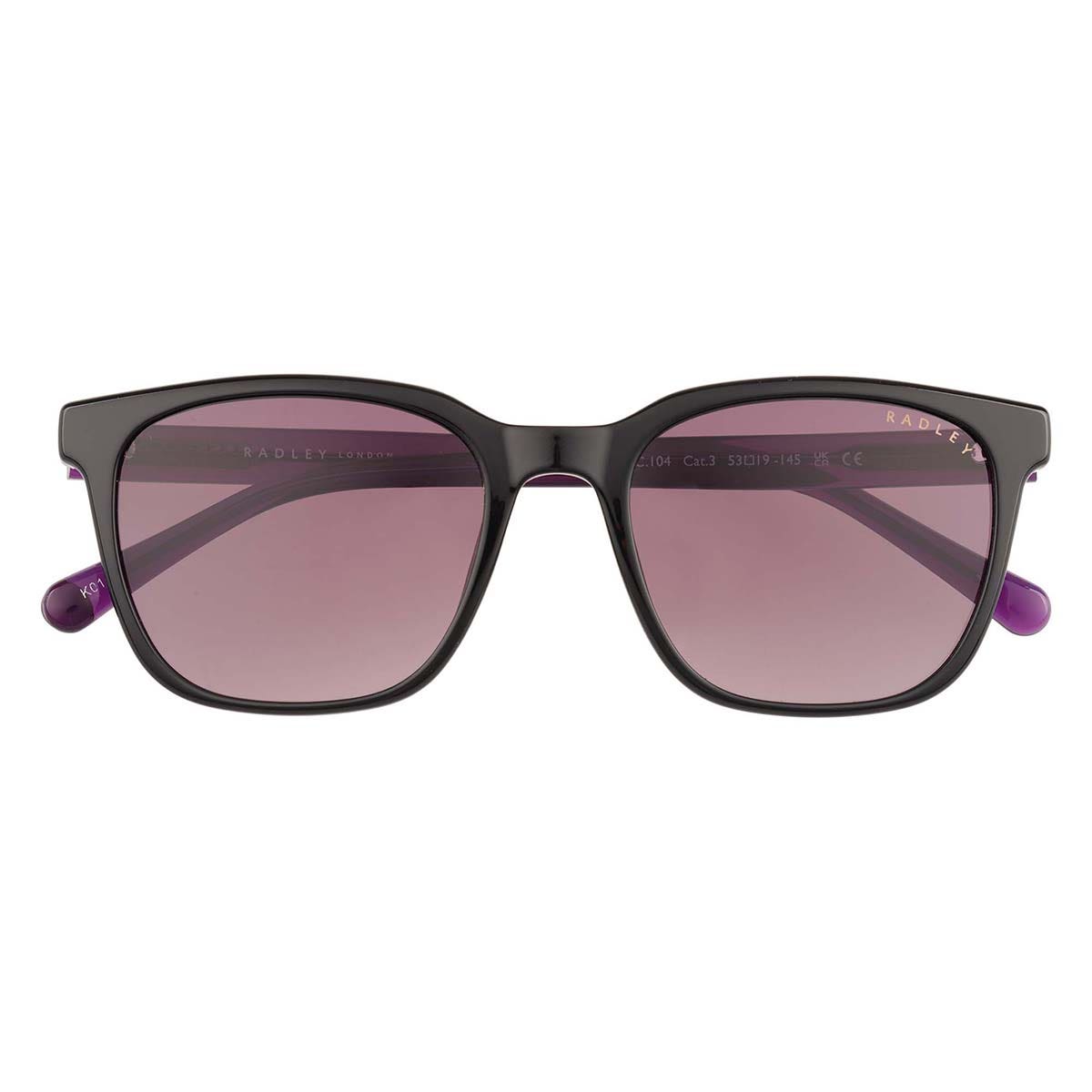 HILLGATE SQUARE EYED SUNGLASSES BLACK