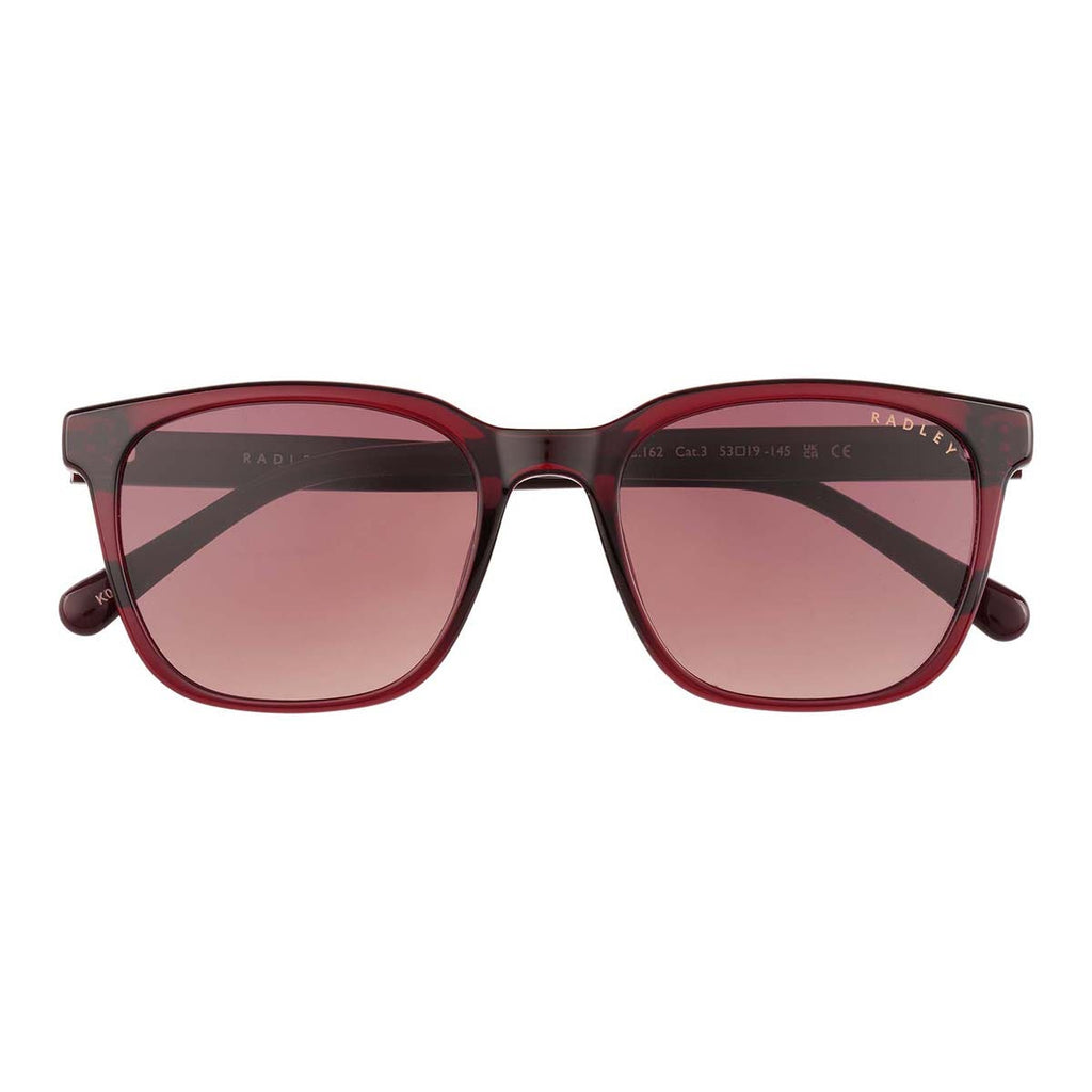 HILLGATE SQUARE EYED SUNGLASSES BURGUNDY