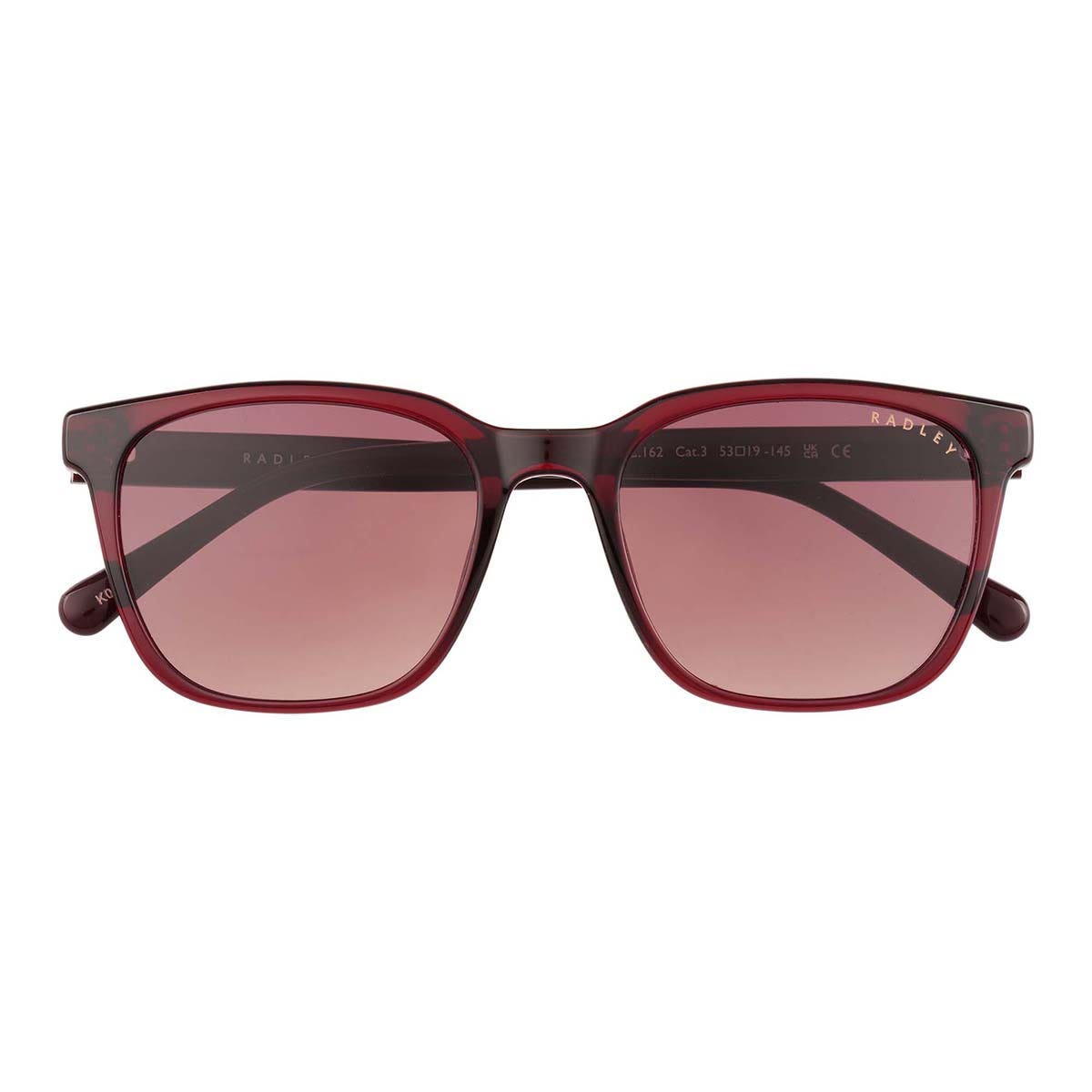 HILLGATE SQUARE EYED SUNGLASSES BURGUNDY
