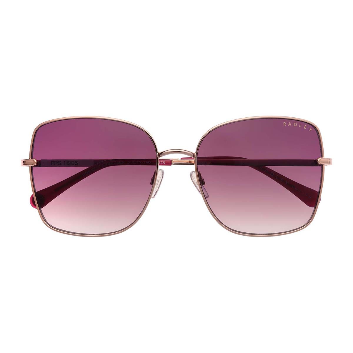 RATHBONE METAL FRAME SUNGLASSES ROSE GOLD