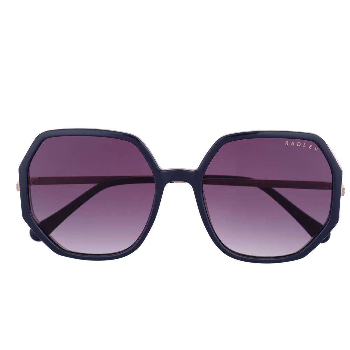 CORDELIA OVERSIZED HEXAGON SUNGLASSES ROSE GOLD