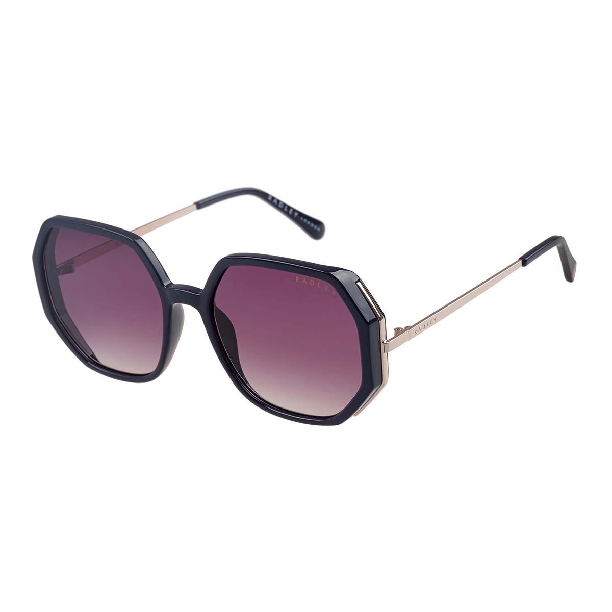 CORDELIA OVERSIZED HEXAGON SUNGLASSES ROSE GOLD