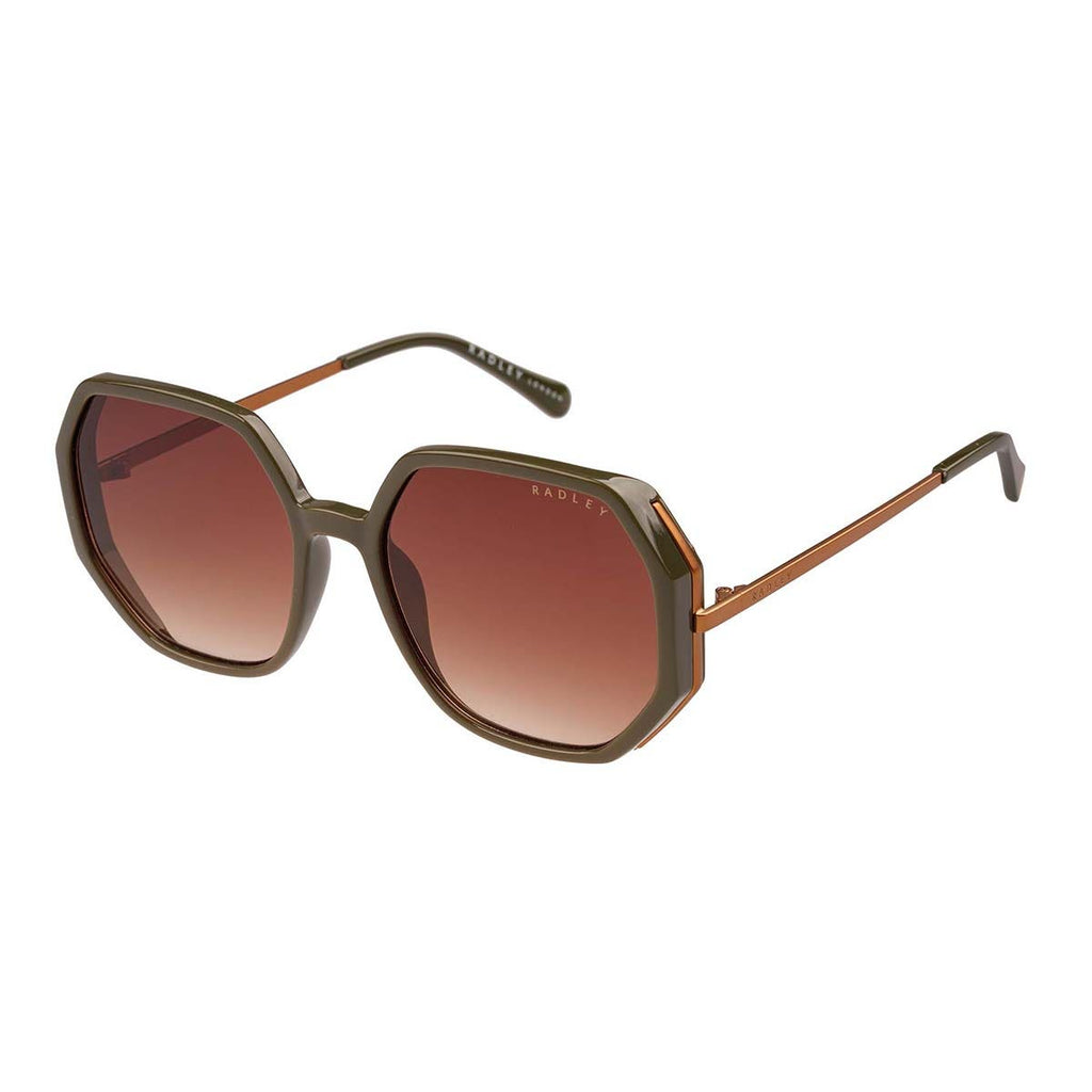 CORDELIA OVERSIZED HEXAGON SUNGLASSES BRONZE