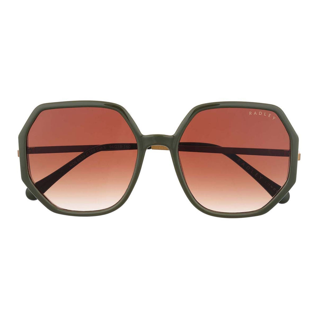 CORDELIA OVERSIZED HEXAGON SUNGLASSES BRONZE