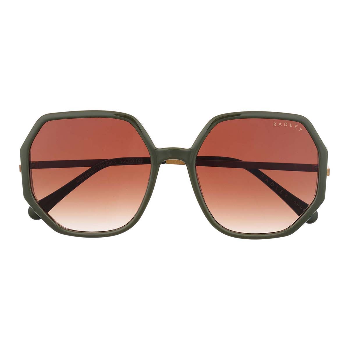 CORDELIA OVERSIZED HEXAGON SUNGLASSES BRONZE