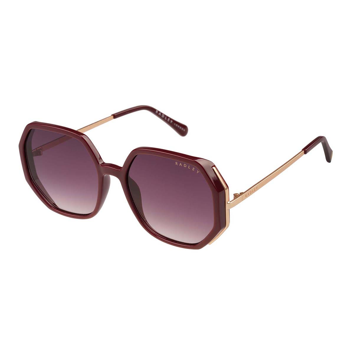 Cordelia Oversized Hexagon Sunglasses in Gold - 111033