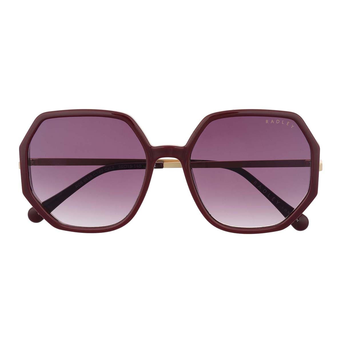 Cordelia Oversized Hexagon Sunglasses in Gold - 111033
