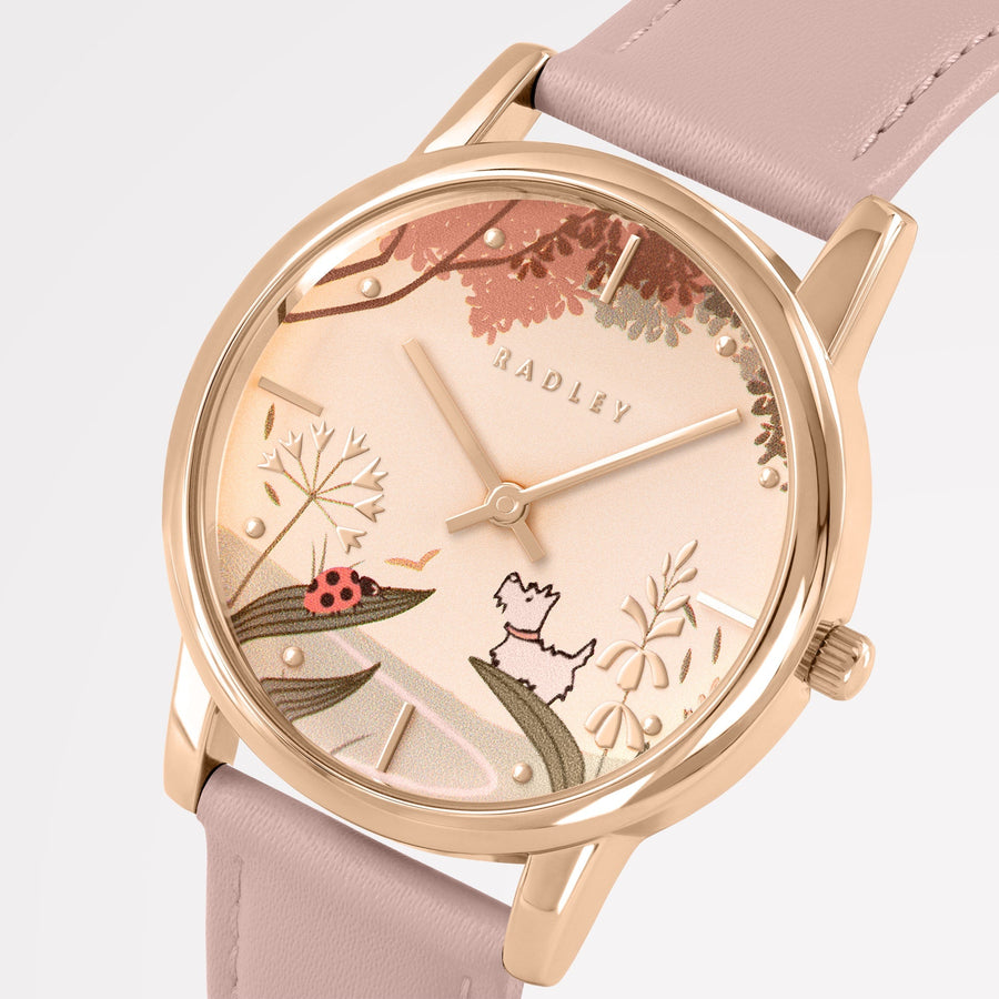 Ladybird Road Leather Strap Watch Prairie Pink - RY21846