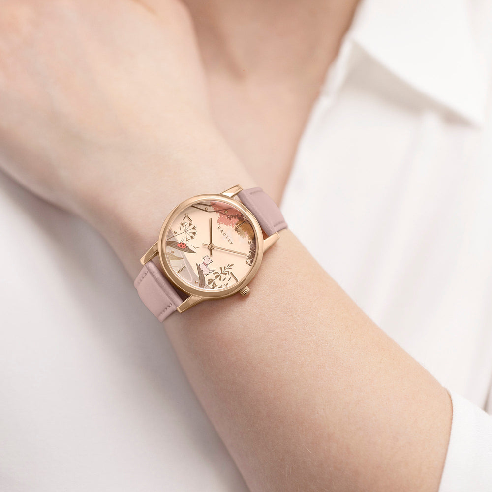 Ladybird Road Leather Strap Watch Prairie Pink - RY21846