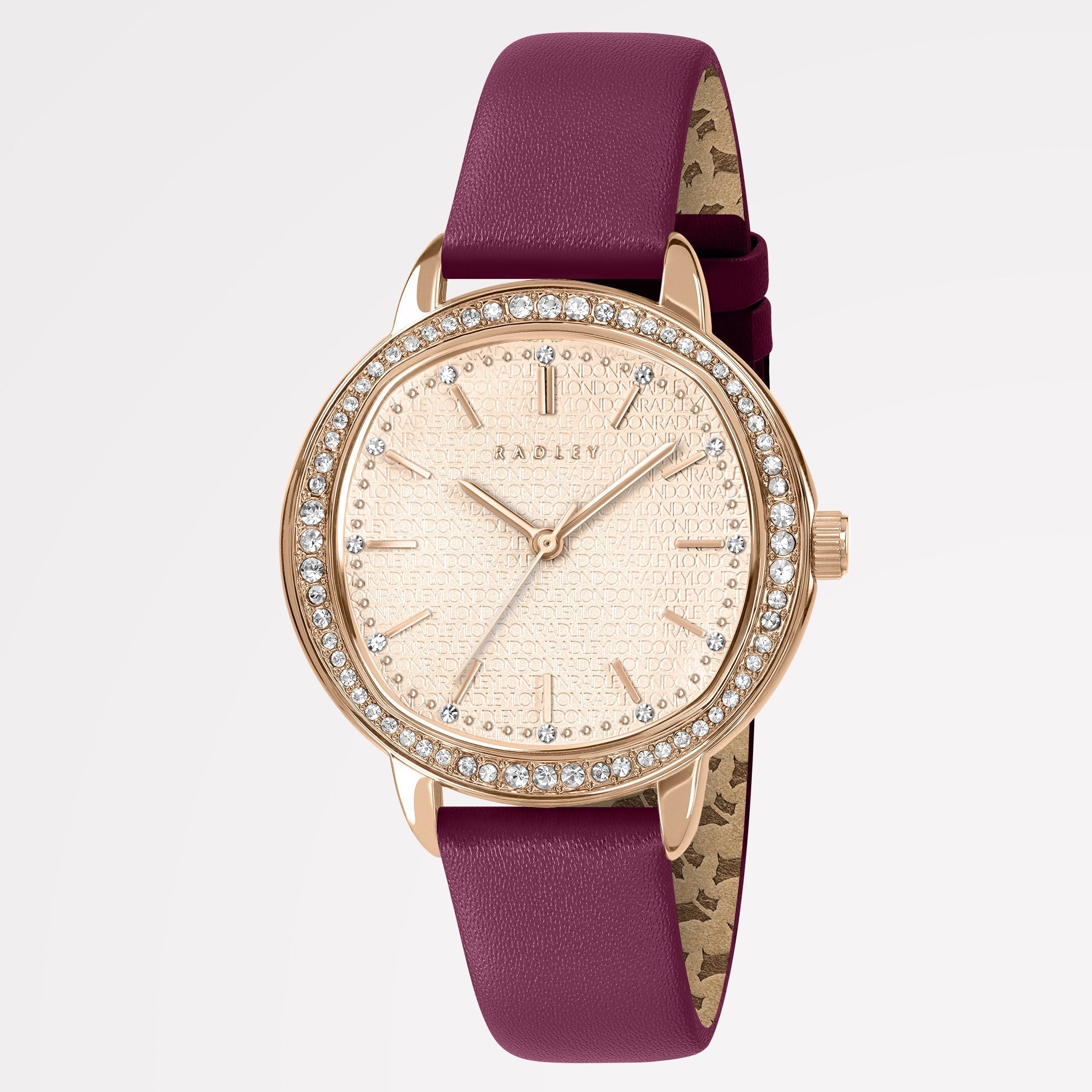 BERRY LANE LEATHER STRAP WATCH BERRY