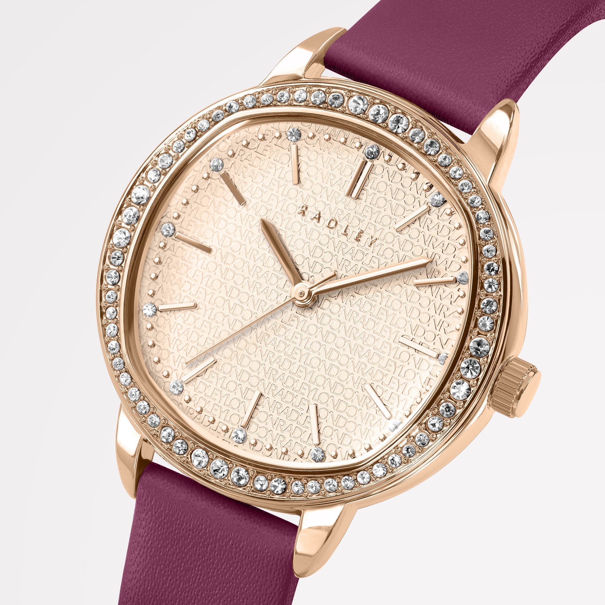 BERRY LANE LEATHER STRAP WATCH BERRY