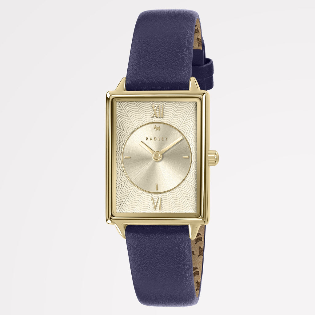 ALBION AVENUE LEATHER STRAP WATCH INK