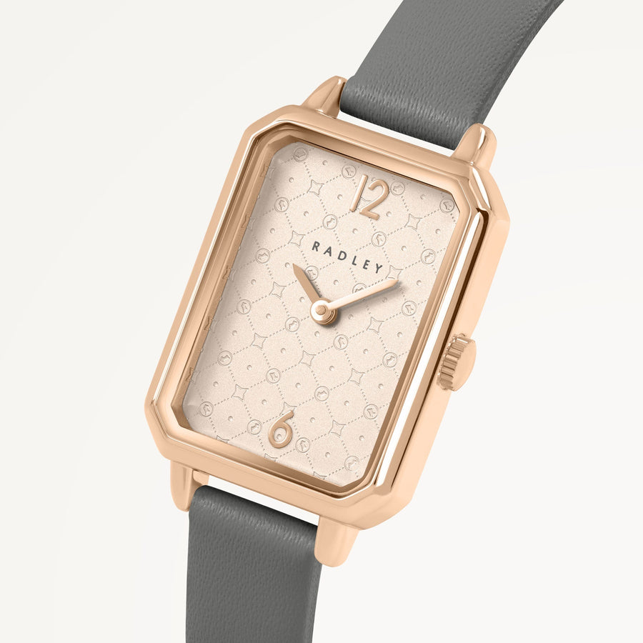 Saxon Road 20mm With Leather Strap Watch Grey - RY21880A