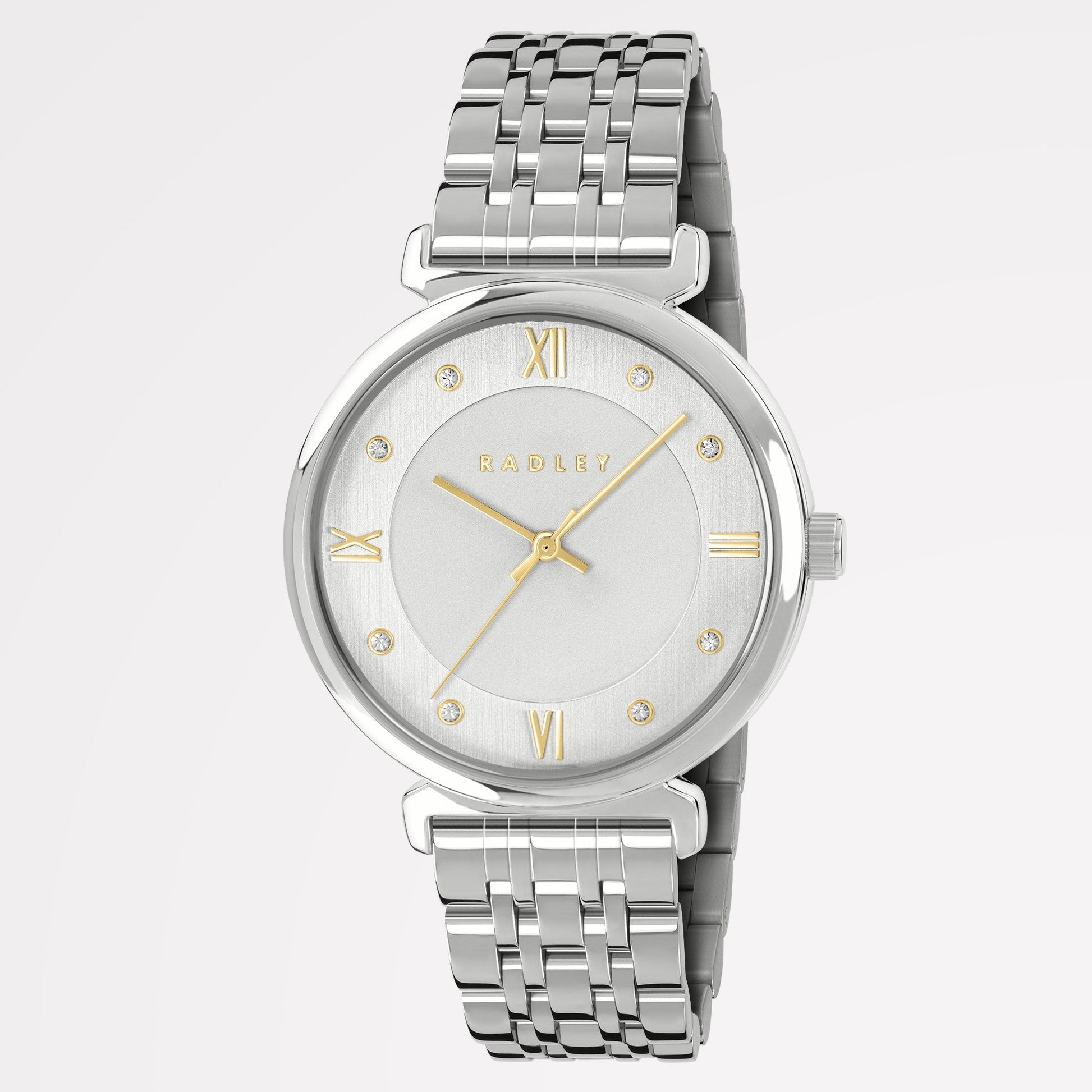 Roman Crescent Bracelet Watch Silver - RY4657