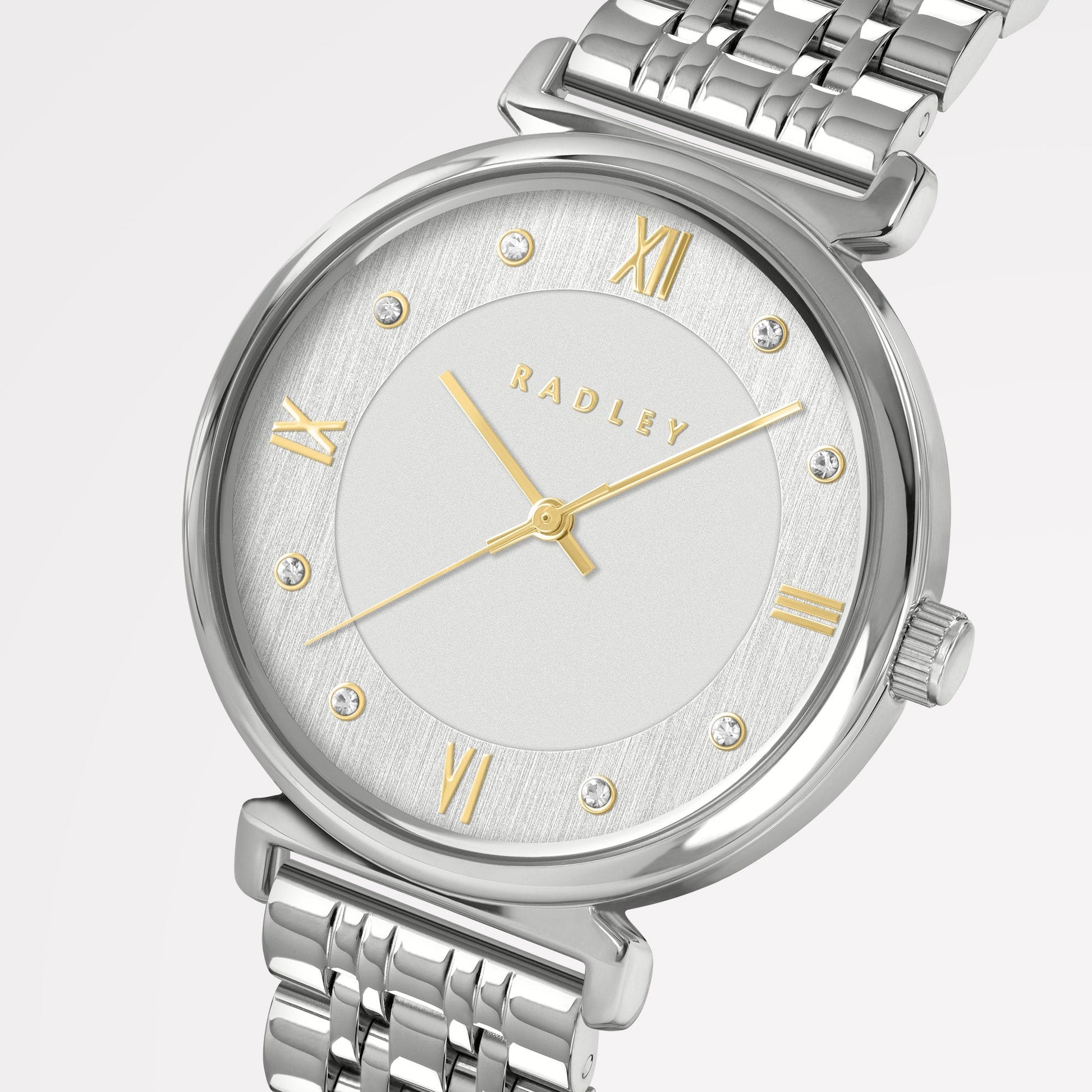 Roman Crescent Bracelet Watch Silver - RY4657