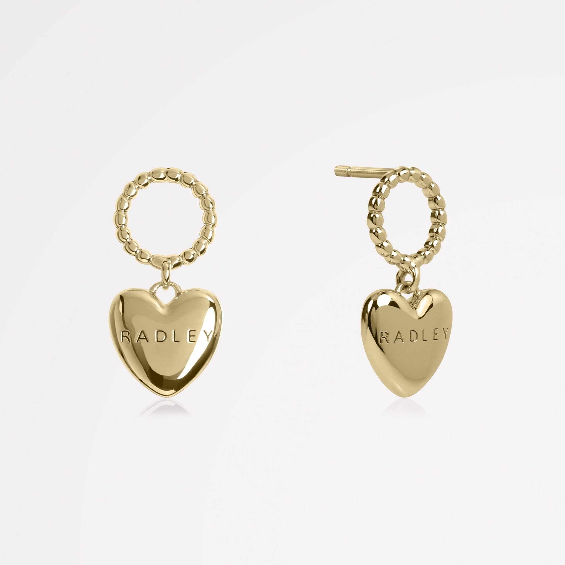 Lovett Way 18ct GP  Hanging Heart Earrings Gold - RYJ1522S