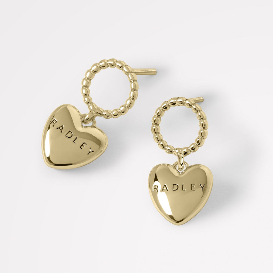 Lovett Way 18ct GP Hanging Heart Earrings Gold - RYJ1522S