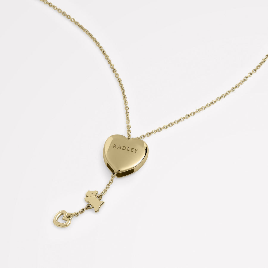 PENDANT MEWS RADLEY LADIES GOLD LARIAT HEAR GOLD
