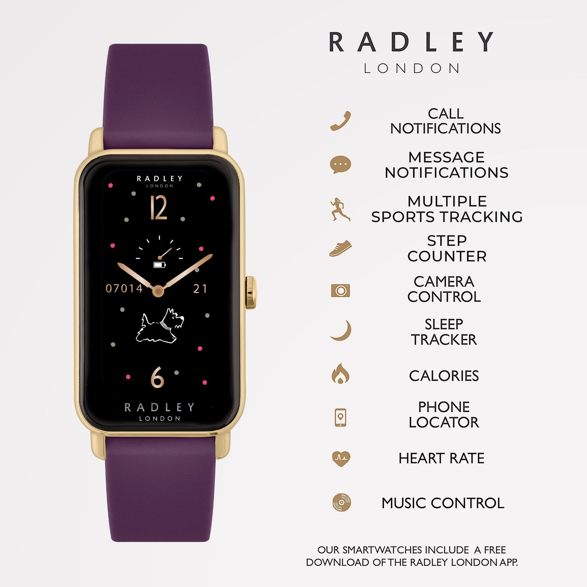 SERIES 21 WITH SILICON STRAP PURPLE