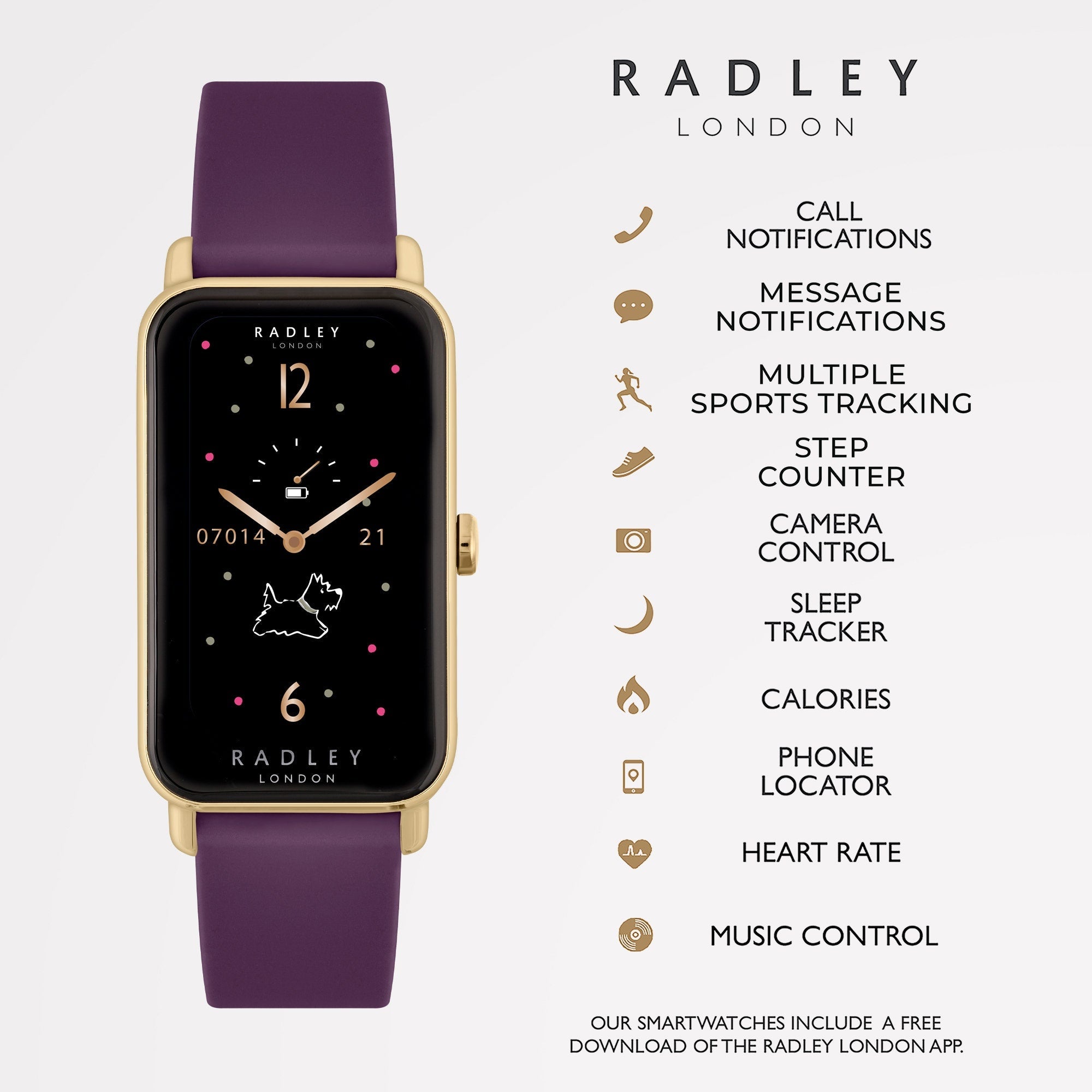 SERIES 21 WITH SILICON STRAP PURPLE