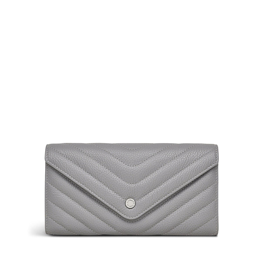 Rowe Avenue Leather Large Flapover Wallet in Cloud Burst - S1350093