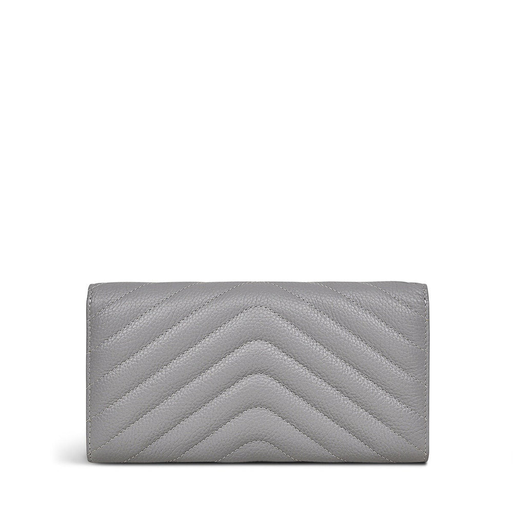 Rowe Avenue Leather Large Flapover Wallet in Cloud Burst - S1350093