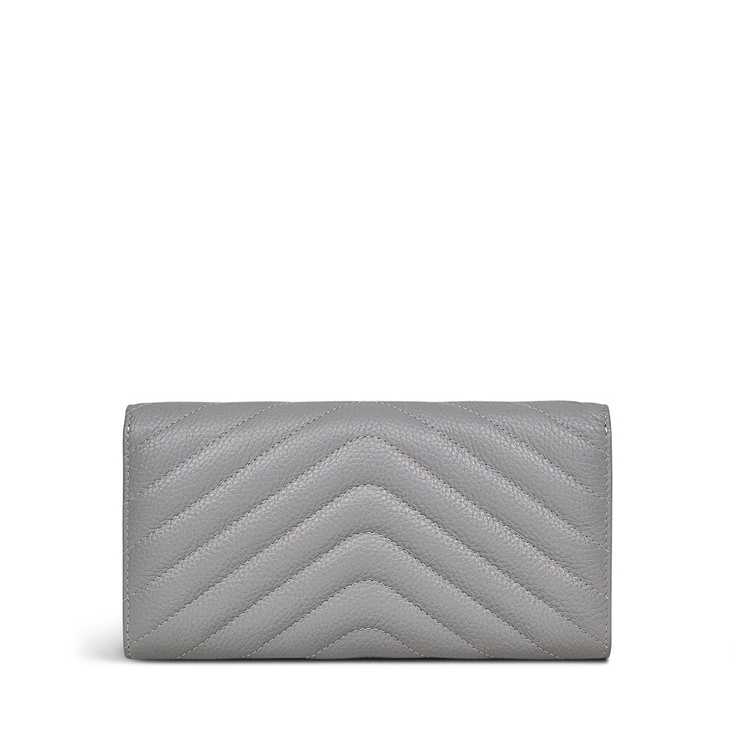 Rowe Avenue Leather Large Flapover Wallet in Cloud Burst - S1350093